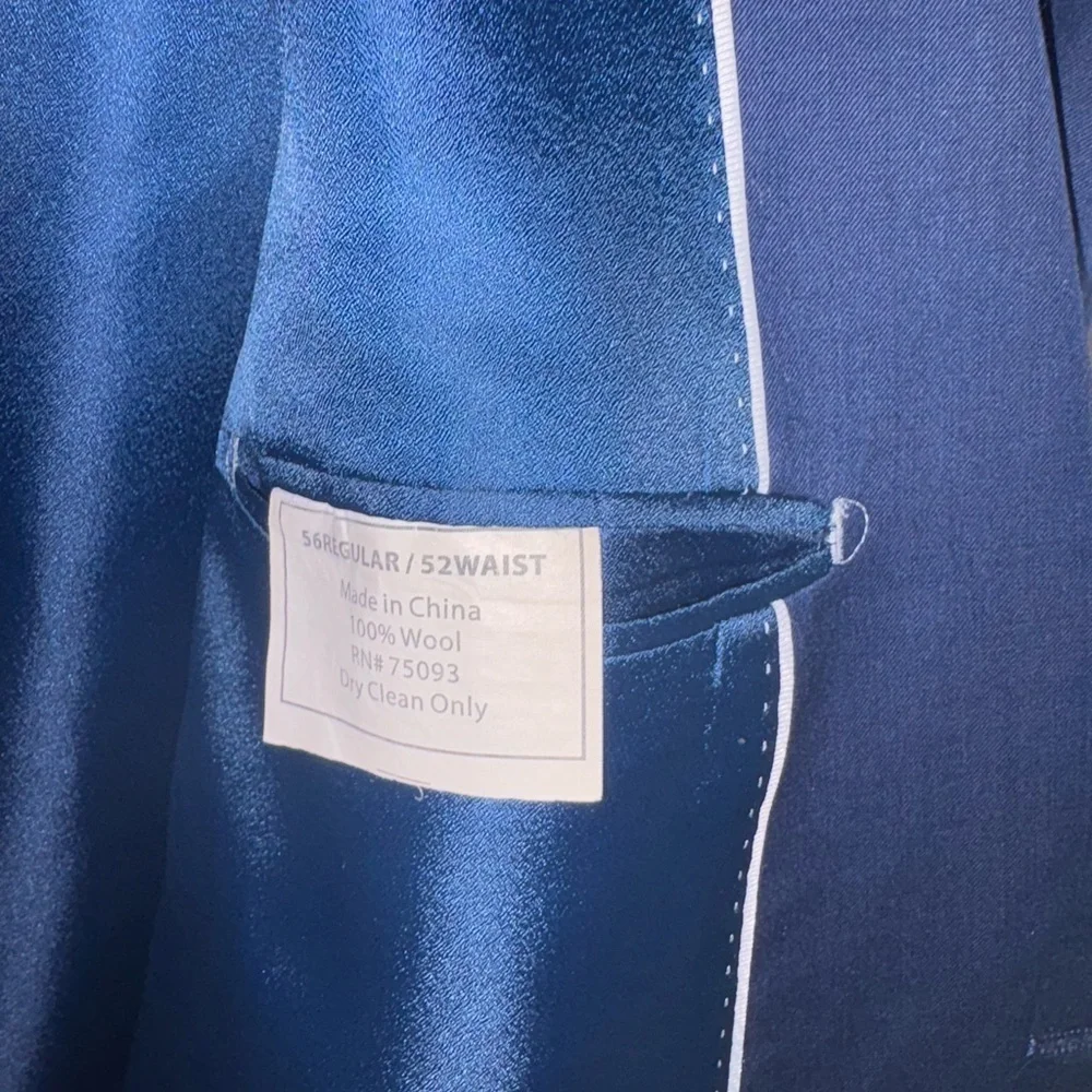Wool Sportscoat Men’s Big Tall Blue Linea Uomo 56 R